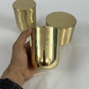 Envase de Latón para Velas con Tapa y Logotipo Personalizado, Cilindro Dorado para Velas con Logotipo Grabado para Fabricación de Velas - Product Image 5