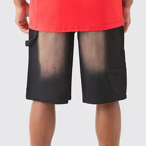 Shorts en molleton premium 280 GSM en coton, coupe décontractée, style baggy, logo personnalisé, délavé vintage, streetwear décontracté pour hommes, vente en gros - Product Image 3