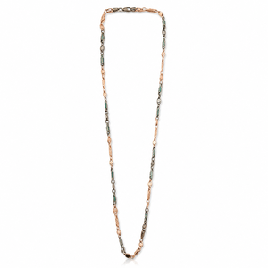 Collier chaîne à maillons en argent sterling 925 Namivaa VMS238 avec émail multicolore, style minimaliste moderne, pour homme, usage quotidien, finition polie. - Product Image 3