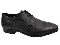 Chaussures habillées Dlords pour hommes en cuir véritable noir, style Derby à lacets, avec logo gravé/embossé, antidérapantes, couleur unie, pour le bureau et la carrière