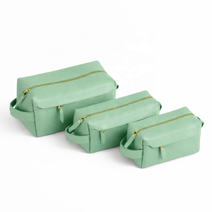 Sacs à cosmétiques en cuir de qualité supérieure, design élégant, fermeture éclair, pour fards à paupières, rouges à lèvres, sacs à cosmétiques en cuir. - Product Image 2