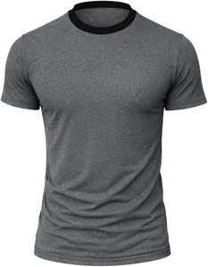 Athletic Training Tee Shirt For <b>Men</b> Wholesale Premium <b>Mens</b> T Shirt Muscle Fit <b>Stretch</b> Fabric Custom Screen Print Blank - Product Image 3