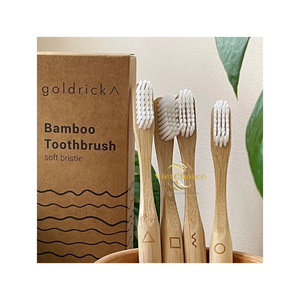 Brosse à dents de haute qualité 100% biodégradable, écologique, poils en nylon doux, manche léger et naturel, usage domestique, marque VIETCHOICE - Product Image 5