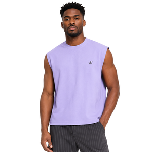 OEM High Quality Breathable Sleeveless Muscle Tee Wholesale Custom Logo Premium Knitted Cotton <b>Men's</b> <b>shirts</b> Relaxed Casualwear - Product Image 1