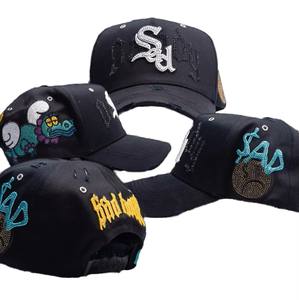 Casquette de baseball élégante anti-UV de qualité supérieure, couleur unie, vente en gros, streetwear 2026, logo brodé pour hommes - Product Image 1