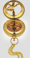 Vintage Nautical Antique Brass Locket Pocket Compass with SDial Engraved Outdoor Adventure Gift for Hiking Camping Small Size