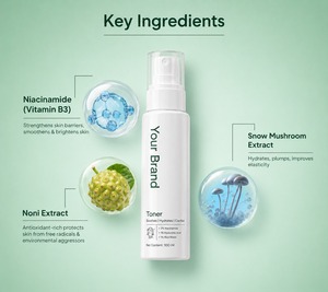 Tonique hydratant fourni par le fabricant pour une peau douce et hydratée en profondeur et des soins quotidiens rafraîchissants - Product Image 2