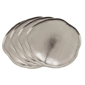 Classic Round <b>Ceramic</b> Charger <b>Plate</b> With Silver Border Pattern Dishes & <b>Plates</b> - Product Image 6