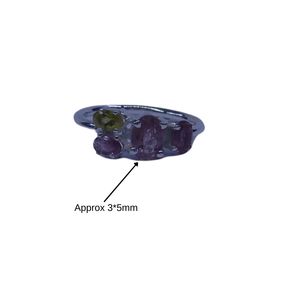 Bague classique pour femme en argent sterling 925 plaqué or avec pierres précieuses multi-tourmalines, idéale pour les mariages - Product Image 2