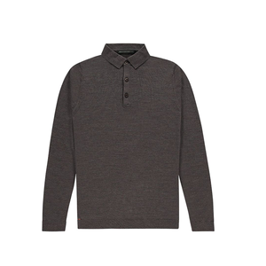 Polo classique pour homme en laine mérinos bleue avec logo personnalisé Solarwool, nouveau modèle 2026 - Product Image 3