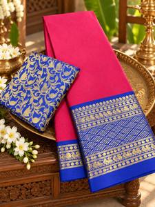 Mercerised Cotton Silk Aura <b>Saree</b> Exclusive Border Self Weaving Design Festive Party Wear Traditional Ethnic Sarees <b>For</b> <b>Women</b> - Product Image 3
