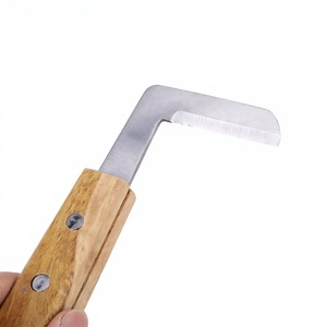 Coupe-ongles pour chevaux en acier inoxydable, outil professionnel léger pour l'entretien du bétail, avec manche en bois, pour l'élagage des sabots. - Product Image 6