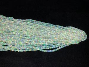 Perle lisse opale éthiopienne, perles lisses Welo rondelles perles éthiopiennes pour la fabrication de bijoux - Product Image 4