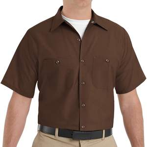 Custom Men's Short Sleeve Enhanced Visibility Work <b>Shirt</b> 100% Cotton Breathable <b>Flame</b> Retardant Workwear with EN Certificate - Product Image 2