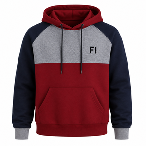 Sweat-shirt à capuche personnalisé bicolore pour homme en molleton épais de coton – Confortable, idéal pour l'hiver et le streetwear – Fabricant en gros - Product Image 5