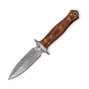 Cuchillo de Caza de Acero de Damasco Duradero y de Alta Calidad con Mango de Acero de Damasco, Personalizable OEM para Camping, Pesca y Uso al Aire Libre - Product Image 6