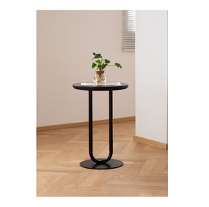 Minimalist Round Metal Side Table With <b>U</b>-Shaped Leg Indoor <b>Living</b> Room Furniture Durable Design - Product Image 2