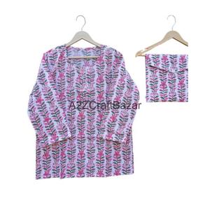 Conjunto de Pijama Casual para Mujer, Estampado Floral Digital, Cintura Elástica, Manga Larga, Suave y Transpirable, 100% Algodón, para Primavera/Verano/Otoño - Product Image 2