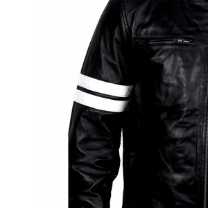 2026 Comfortable <b>Men</b> Dark <b>Brown</b> Luxury Vintage Cafe Racer <b>Leather</b> <b>Jacket</b> Classic Slim Fit Motorcycle <b>Jacket</b> with Reversible - Product Image 2