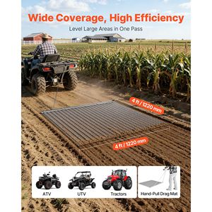 Erpice a Catena in Acciaio Zincato Durevole 4x4 piedi ad Alta Efficienza per ATV/UTV/Trattori - Accessori Agricoli - Product Image 4