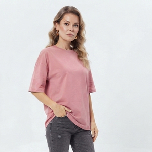 เสื้อยืดโอเวอร์ไซส์สไตล์สตรีทแวร์ ระบายอากาศได้ดี ทรงหลวมไหล่ตก ผ้าฝ้าย 100% สไตล์ลำลองสำหรับวิ่งออกกำลังกาย เสื้อยืดฤดูร้อน - Product Image 3