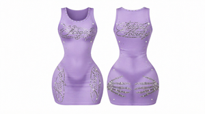 Mono ajustado sin mangas con cuello redondo y cintura alta para mujer, color personalizado, transpirable, para fiestas - Product Image 4