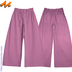 กางเกงขายาวทรงปล่อยสำหรับผู้หญิง ยี่ห้อ MASTER TEXTILE ผลิตจากวัสดุรักษ์โลก ซักได้ ระบายอากาศดี มีเชือกผูกเอวยางยืดในตัว เหมาะสำหรับงานปาร์ตี้ - Product Image 3