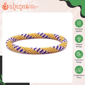 Low Market Price Multi Colors Handmade Trendy Design Casual Crochet <b>Needle</b> Women's Glass <b>Beads</b> Bracelets for Sale - Product Image 2