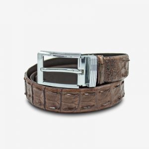 Cinturón de piel auténtica de cocodrilo para hombre personalizado de alta calidad compatible con OEM y ODM con logotipo cinturones de piel auténtica MOQ bajo - Product Image 2