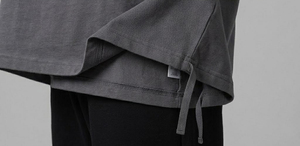 T-shirts oversize pour hommes, style streetwear, à épaules tombantes, effet usé, 100% coton polyester - Product Image 6