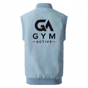 <b>GYM</b> Active Autumn Fleece Vest Zip Front Sporty Breathable Waterproof Winter Windproof Stand Collar Unisex <b>Jacket</b> - Product Image 6