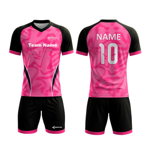 Custom Adult Men's Soccer Jersey Set Short Sleeve V-Neck Sublimated Geometric Print Team Name Moisture Wicking Quick Dry 100% - Product Image 2