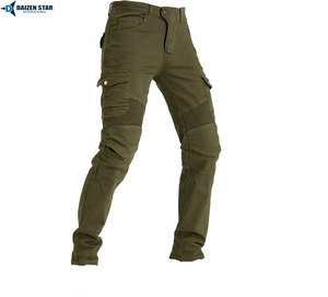 Pantalones Cargo de Motociclista para Hombre, Color Verde Oliva, Transpirables, de Nailon y Algodón, para Todas las Temporadas - Product Image 2