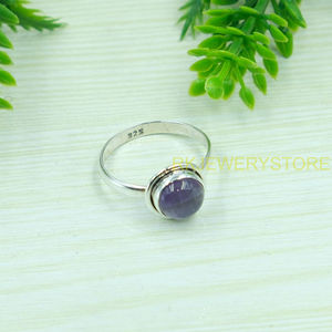แหวนพลอยอเมทิสต์สีม่วง, แหวนเงินแท้ 925, แหวนพลอยสีม่วง, แหวนสีม่วง, แหวนดีไซน์แฮนด์เมด, แหวนสัญญาสำหรับเธอเป็นของขวัญ - Product Image 2