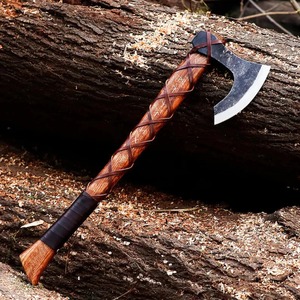 Custom Outdoor Handmade <b>Viking</b> <b>Axe</b> with Wooden Handle for Camping and Bushcraft Industrial & DIY Grade <b>Axe</b> - Product Image 5