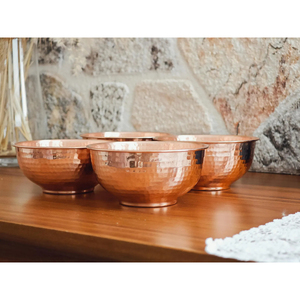 Tazón de Cobre Natural Clásico para Servir, Tazón para Ensalada de Estilo Mid-Century, Tazón Redondo Decorativo de Metal para Fines Decorativos - Product Image 3