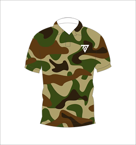 Camisa polo con estampado abstracto en marrón, verde y beige para hombre, camiseta de verano transpirable informal de manga corta a la moda - Product Image 1