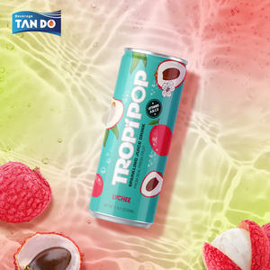 Bebida Carbonatada Sin Azúcar Tropipop de 330 ml, Jugo con Gas de Limón, Lichi y Naranja, Muestra Gratis, Diseño OEM Disponible, Venta al Por Mayor - Product Image 2