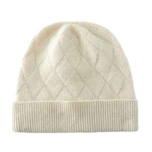 Gorros de punto holgados con logo personalizado al por mayor, gorros de esquí cálidos con diseño jacquard, gorros 100% acrílicos jacquard - Product Image 3