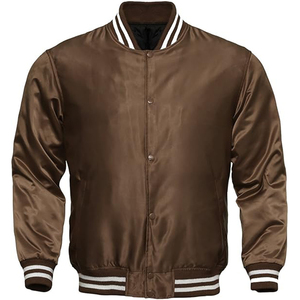 Nouvelle Arrivée Vente en Gros Personnalisée Haute Qualité Original Américain Varsity Letterman College Baseball Bomber Satin Toile Hiver - Product Image 1