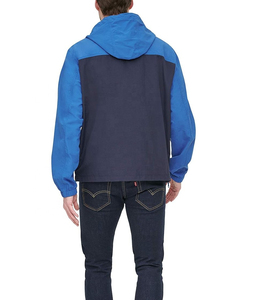 Chaqueta con capucha y cremallera acolchada de alta calidad para hombre, transpirable, estilo urbano, diseño personalizado, cortavientos con contraste de color para hombre - Product Image 2
