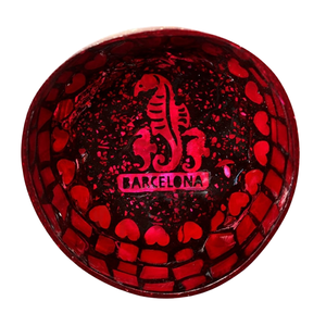 Cuenco de Coco Tropical Paradise - Incrustaciones de Perlas Radiantes - Accesorio Vibrante para Cocina Estilo Boho - Product Image 1