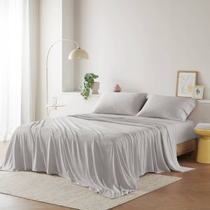 Set di Lenzuola King Size per Tutte le Stagioni in Misto Cotone Jersey con Federa Inclusa - Product Image 1