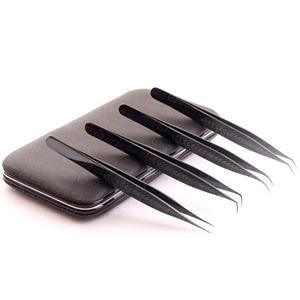 Pince à épiler pour extensions de cils en acier inoxydable, sans infection ni allergie, marque Under Your Expert Series, dernier design. - Product Image 1