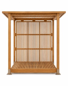 Moderna Cabaña de Madera de Teca Sólida para Exteriores con Cama de Día y Cojines, Acabado Bien Lijado para Muebles de Patio, Modelo KAR04 - Product Image 5