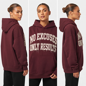 Women's Street Style Over-Size Hoodie <b>Distressed</b> Front Customized Designed Hood Pullover Heavyweight Fleece Cotton Hooded <b>Top</b> - Product Image 3