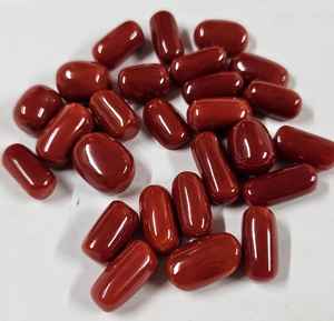 Coral Rojo Natural Italiano en Forma de Cabujón, Color Sangre, Gema de Alta Calidad, Gema Suelta para Joyería - Product Image 1