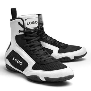 Bottes de lutte professionnelles personnalisées OEM, chaussures de boxe d'entraînement sportives bon marché pour hommes et femmes - Product Image 3