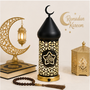 Decoración Metálica al por Mayor para Ramadán, Estrella Hueca de Hierro, Lámpara Eid Mubarak, Luna Creciente, Decoración Islámica para el Hogar, Centro de Mesa, Artículos para Fiestas - Product Image 6