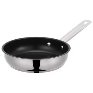 Poêle à frire en acier avec revêtement intérieur bleu très demandée, couvercle en acier inoxydable, poignée rivetée, sauteuse profonde pour induction - Product Image 3